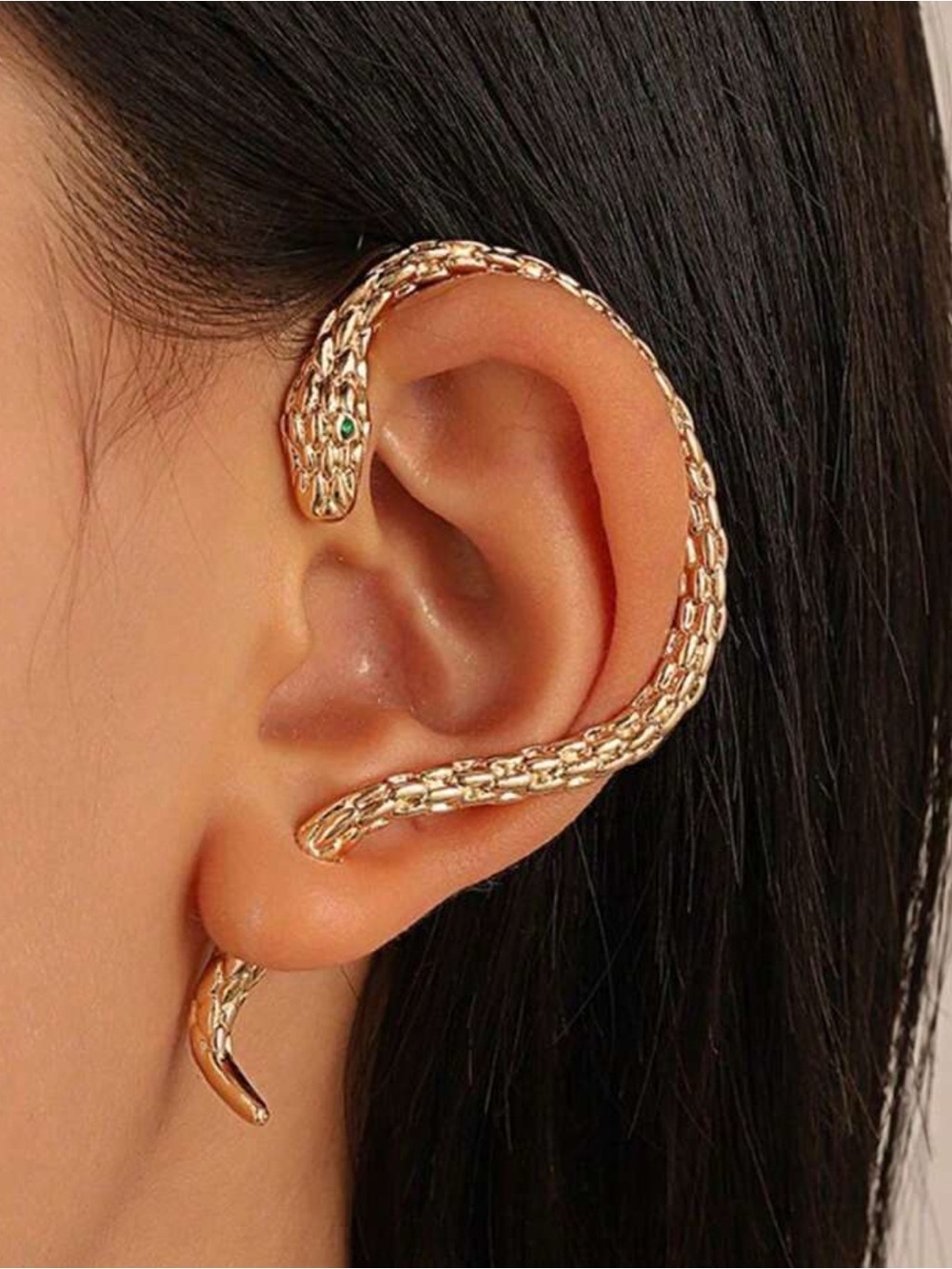 Gold Snake Wrap Ear Cuff